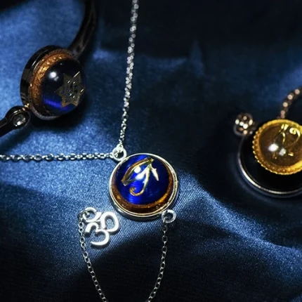 Sacred geometry orgonite pendant for meditation, intuition, and spiritual awakening