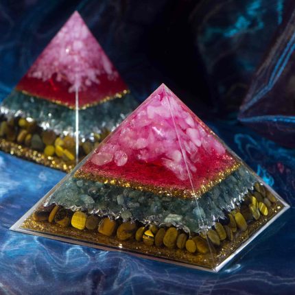 rosy crystal ornaments,rose orgonite pyramid