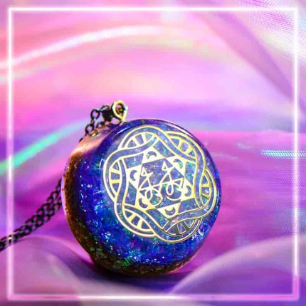 DNA Double Helix Orgonite Necklace