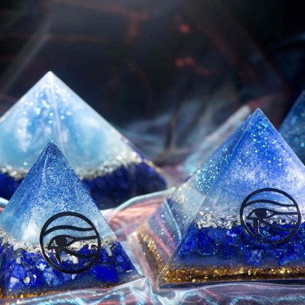 Blue crystal tower,Sacred geometry orgonite