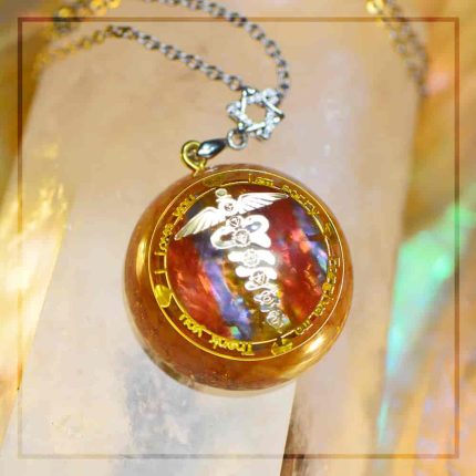 Staff of Aesculapius Orgonite Jewelry,orgone pendant