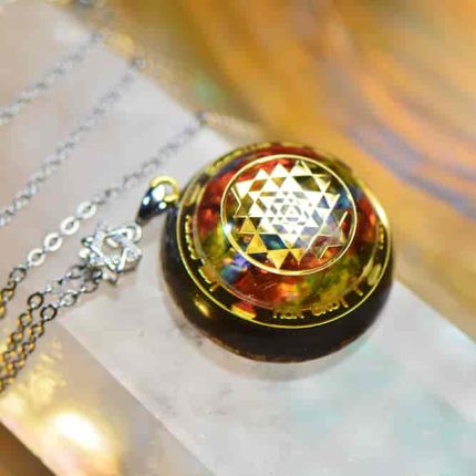 Sri yantra necklace,orgone pendant,Sacred geometry Jewelry