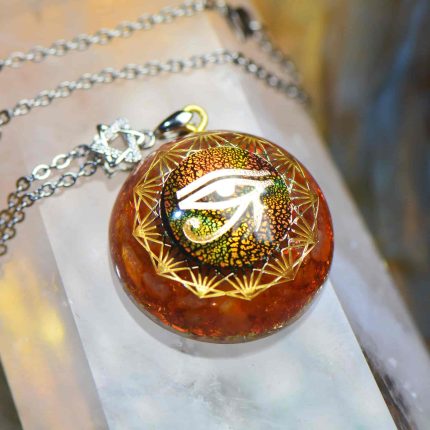 Sun Evil Eye Charm Orgonite Necklace,orgone pendant