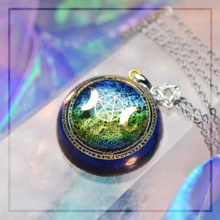 Wicca Triple Goddess Orgonite Necklace