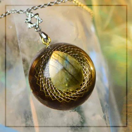Labradorite orgontie necklace,orgonite