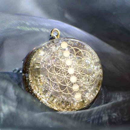 Flower of life Jewelry,chakra necklace,orgonite pendant