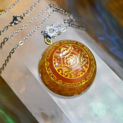 Seal Of Solomon Orgonite necklace,orgone generator