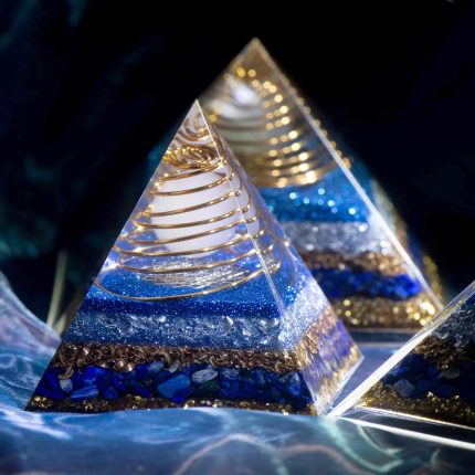 Galaxy crystal ornaments,lapis lazuli pyramid