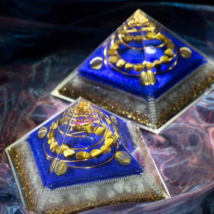Interstellar Blue Crystal Pyramid,orgonite