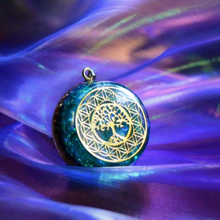 green orgone energy pendant,resin tree necklace