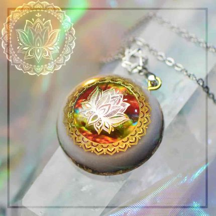 Golden Lotus Jewelry ,orgone pendant