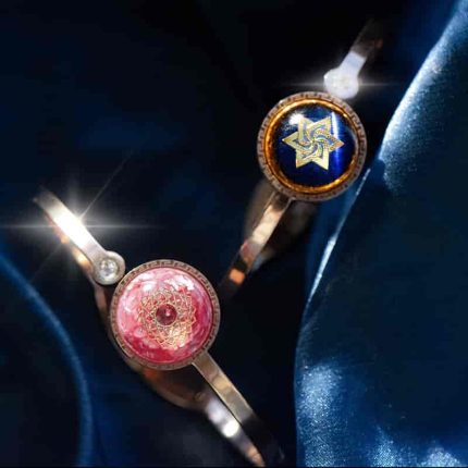 gem & crystal titanium steel bracelet