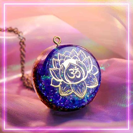 Buddhist Art,Sacred lotus jewelry,purple orgonite