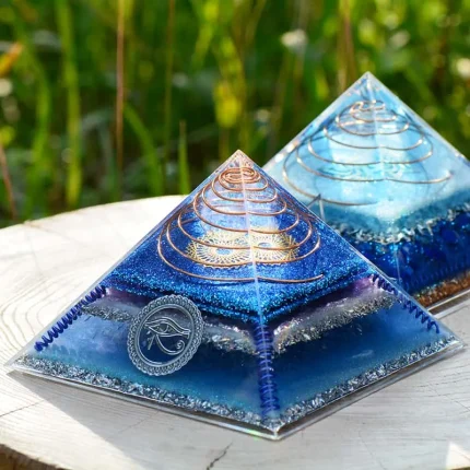 Sacred Geometry Orgone Energy Pyramid designed for meditation and spiritual awakening.