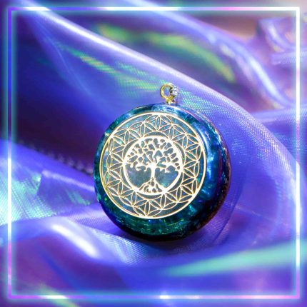 tree of life,green orgone energy pendant