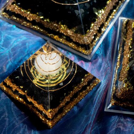 Black Tourmaline With Copper Quartz Orgone pyramid