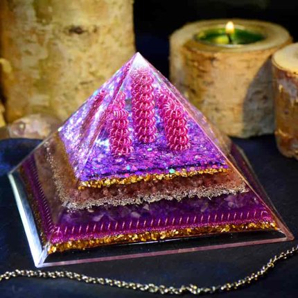 amethyst pyramid,wisdom orgonite,crystal pyramid