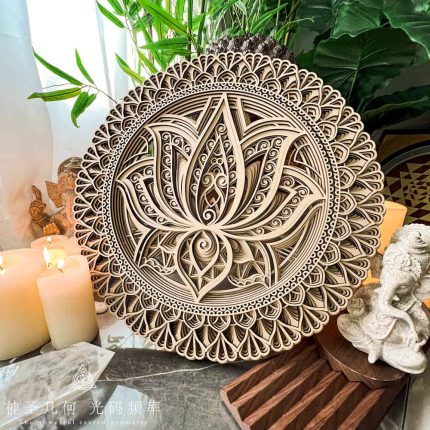wood mandala decor